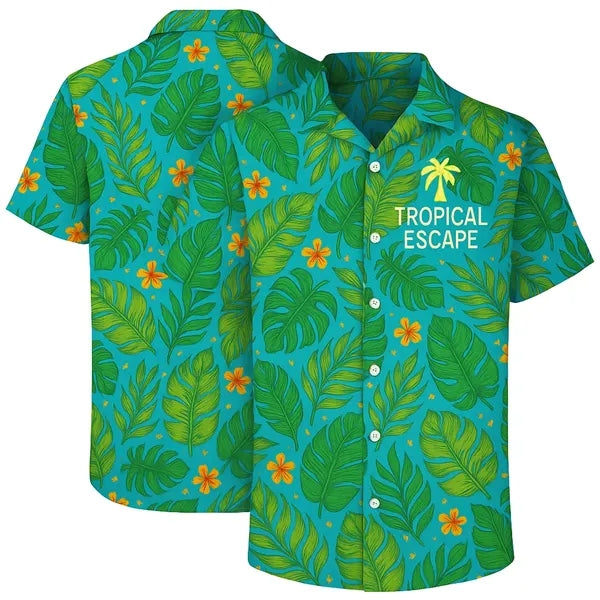 Men's Custom Hawaiian Shirt with Pocket