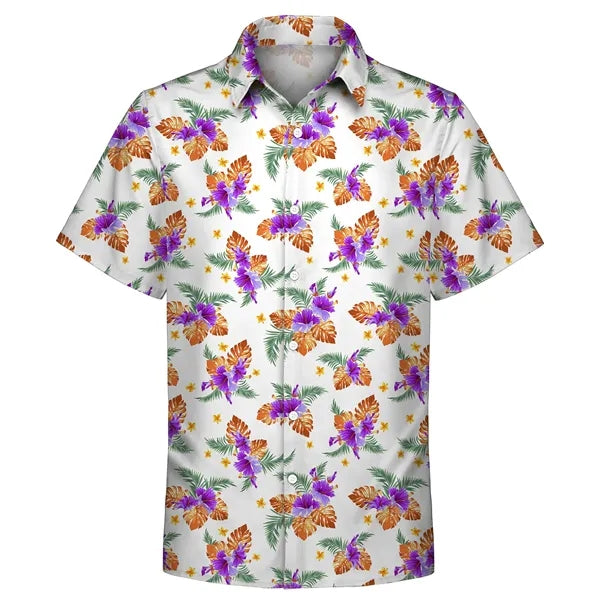 Men's Stretch Hawaiian Shirt - Custom Print