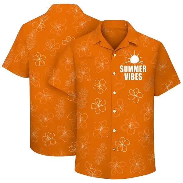 Men's Stretch Hawaiian Shirt - Custom Print