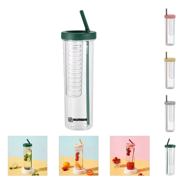 Fruit Infuser Water Bottles With Straw