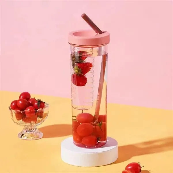 Fruit Infuser Water Bottles With Straw