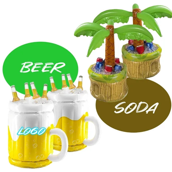 17 in Inflatable Beer Mug Floating Cooler for Pool Party