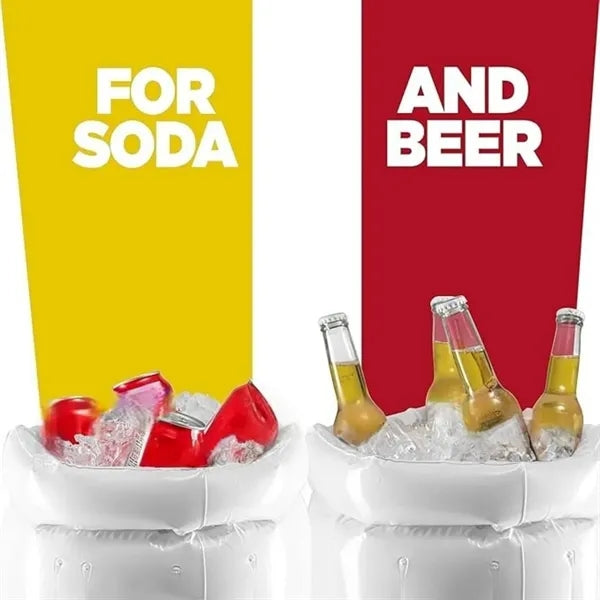 17 in Inflatable Beer Mug Floating Cooler for Pool Party