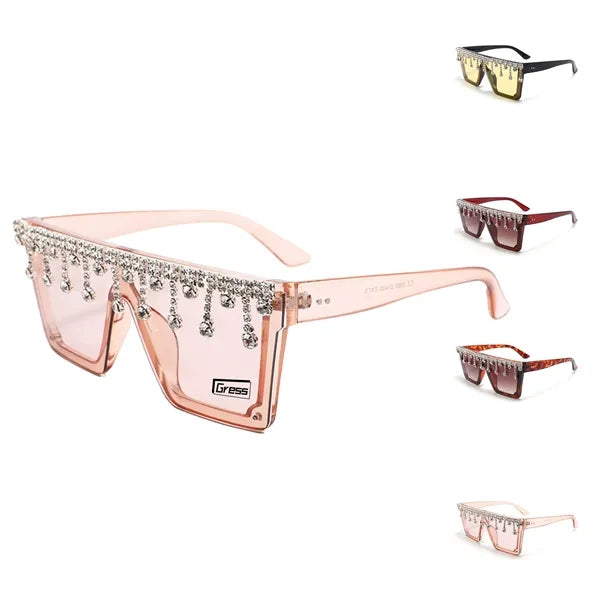 Women Luxury Sunglasses Rhinestone Shades Eyewear Retro