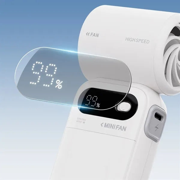 Rechargeable USB Turbine Fan with Digital LED Display
