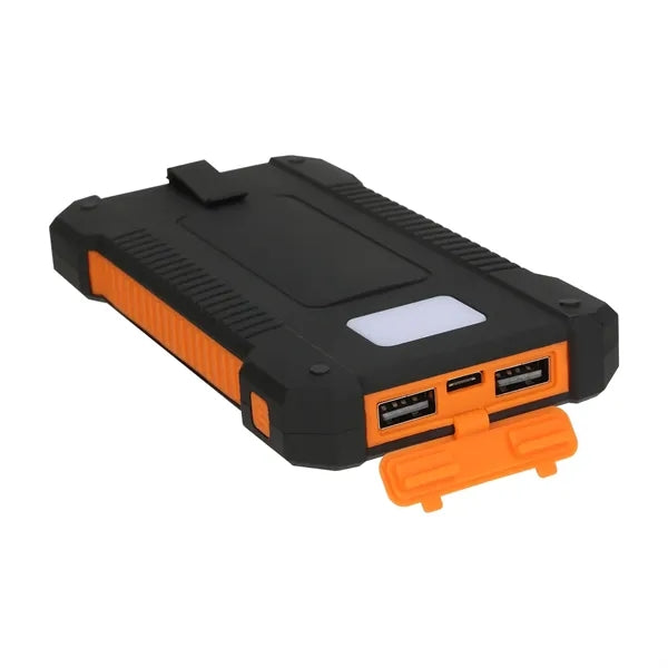 Solar Power Bank 8000mAh with LED & USB Ports