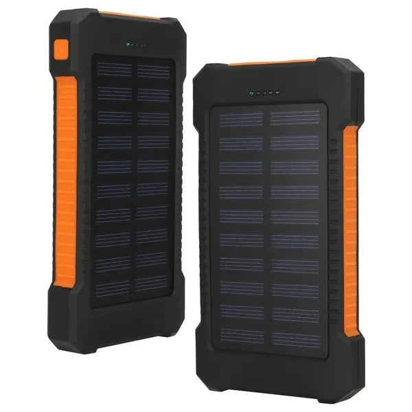 Solar Power Bank 8000mAh with LED & USB Ports