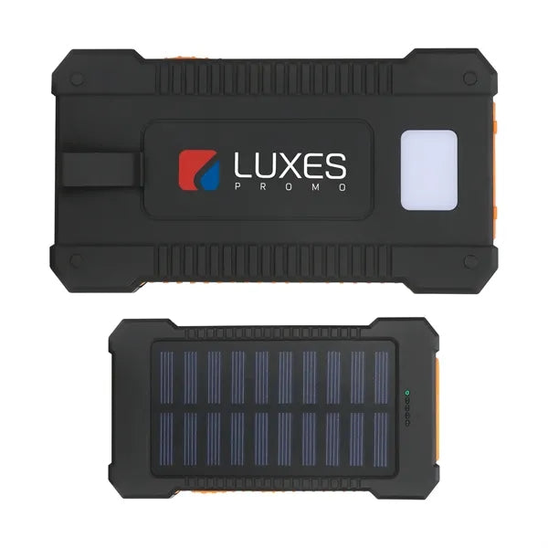 Solar Power Bank 8000mAh with LED & USB Ports