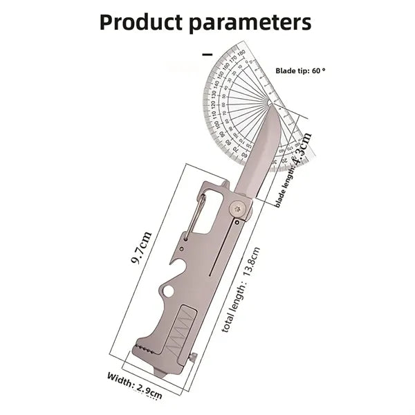 8-in-1 Stainless Steel EDC Multitool Knife