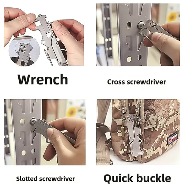 8-in-1 Stainless Steel EDC Multitool Knife