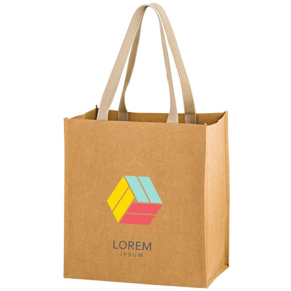 Storm Washable Kraft Paper Grocery Tote Bag