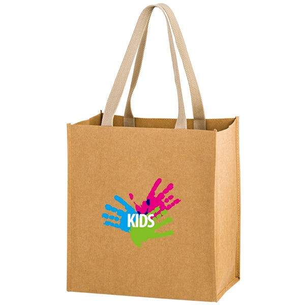 Storm Washable Kraft Paper Grocery Tote Bag