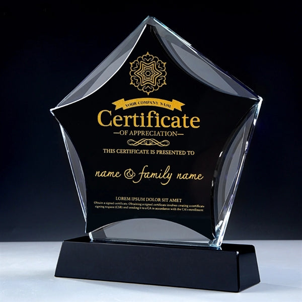 Star shape Crystal Awards