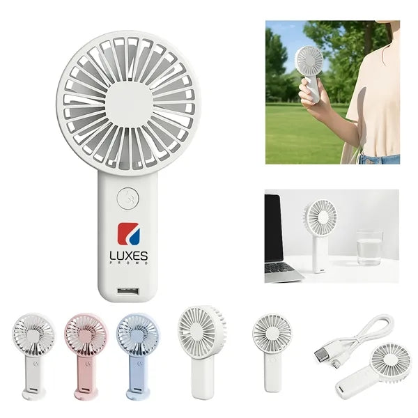 Rechargeable Handheld Fan with 3 Speeds