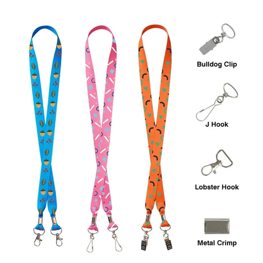 Dual Attachment Lanyard-Full-Color Polyester
