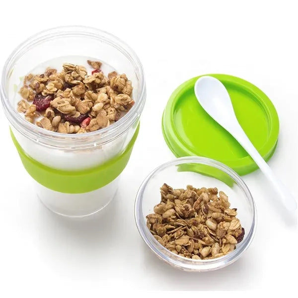 Double Wall Yogurt Cup With Lid and Spoon