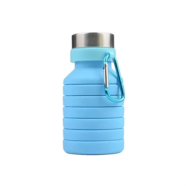 18 Oz. BPA Free Foldable Portable Silicone Water Bottles