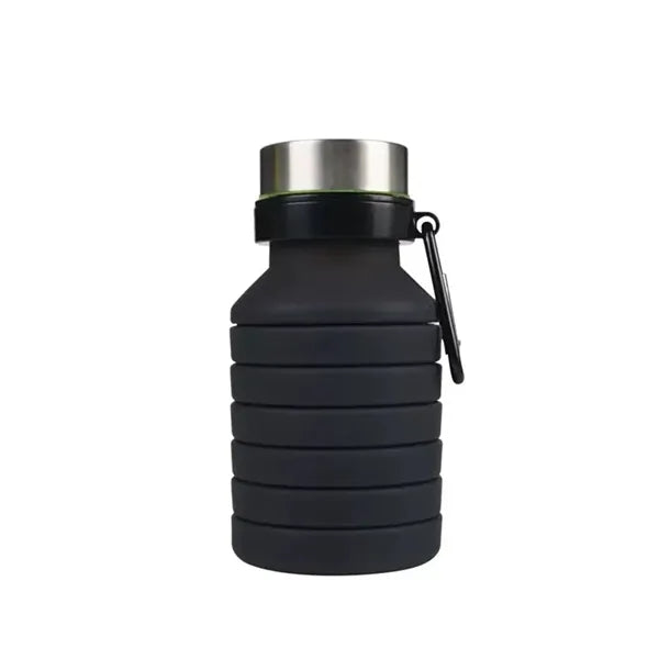 18 Oz. BPA Free Foldable Portable Silicone Water Bottles