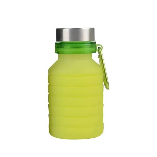 18 Oz. BPA Free Foldable Portable Silicone Water Bottles