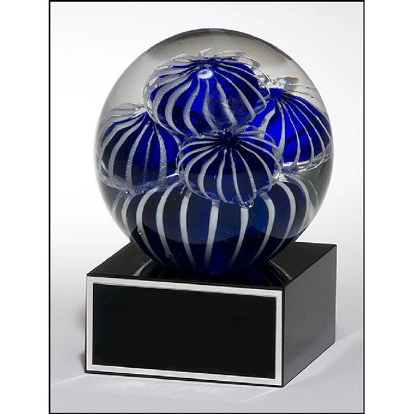 Art glass globe 3.5 x 5