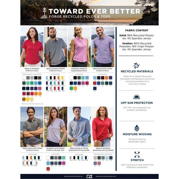 Cutter & Buck Forge Recycled Four-Way Stretch Womens Polo