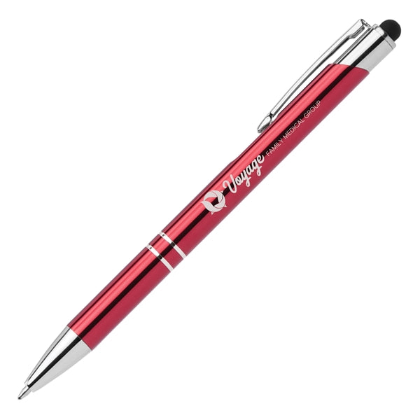 Tres-Chic w/ Stylus - Laser Engraved - Metal Pen