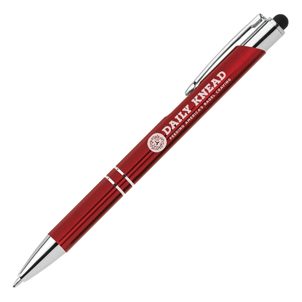 Tres-Chic w/ Stylus - Laser Engraved - Metal Pen