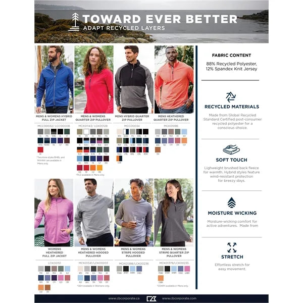 Cutter & Buck Adapt Recycled Soft Knit Stretch Womens Hea...