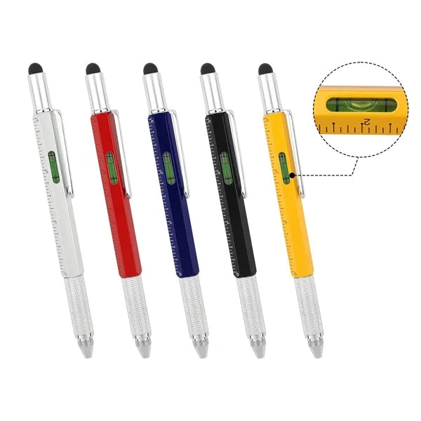 6-in-1 Tool Pen-Stylus, Ruler, Level & Screwdriver