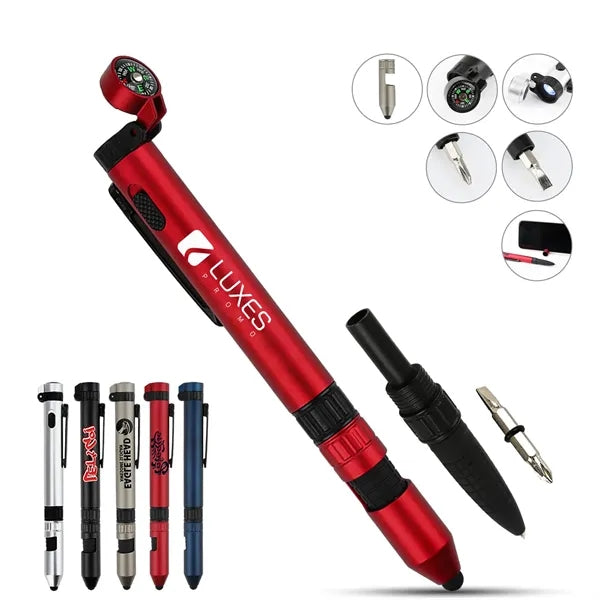 7-in-1 Survival Pen-Light, Compass, Stylus & More