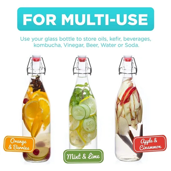 Glass Bottle with Stopper Caps
