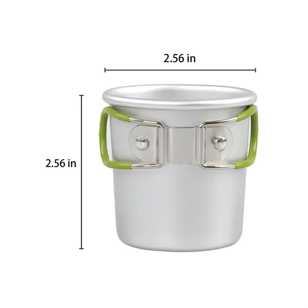 Space Saver Camping Mug with Colored Grip