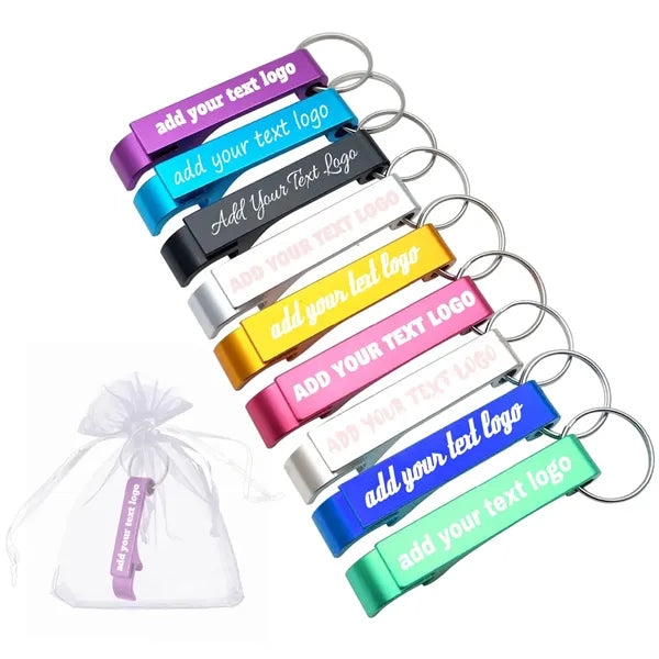 Metal Bottle Opener Keychain, Engraved Any Design