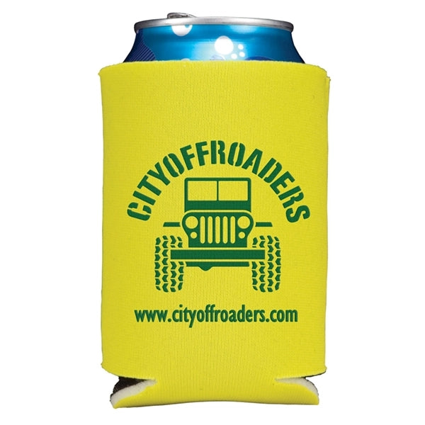 Folding Foam Can Cooler 2 sided imprint