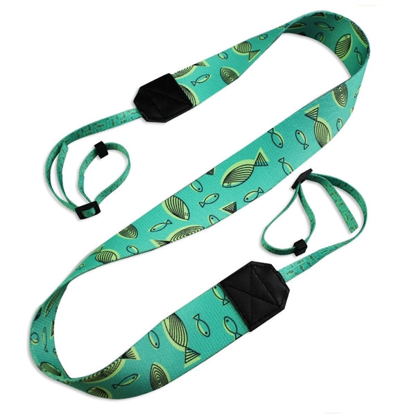 Polyester and Leather Cut logo Camera Straps