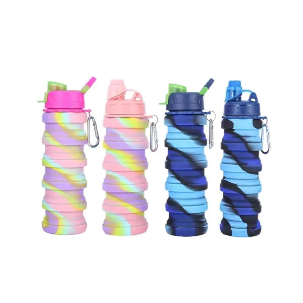 17Oz Collapsible Silicone Water Cup with Carabiner