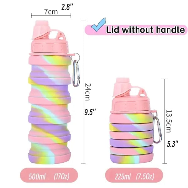 17Oz Collapsible Silicone Water Cup with Carabiner