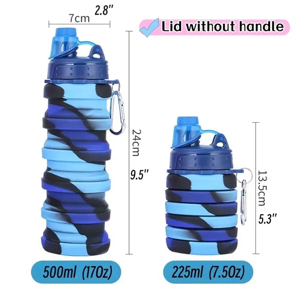 17Oz Collapsible Silicone Water Cup with Carabiner