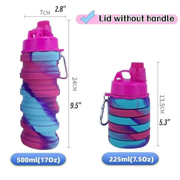 17Oz Collapsible Silicone Water Cup with Carabiner