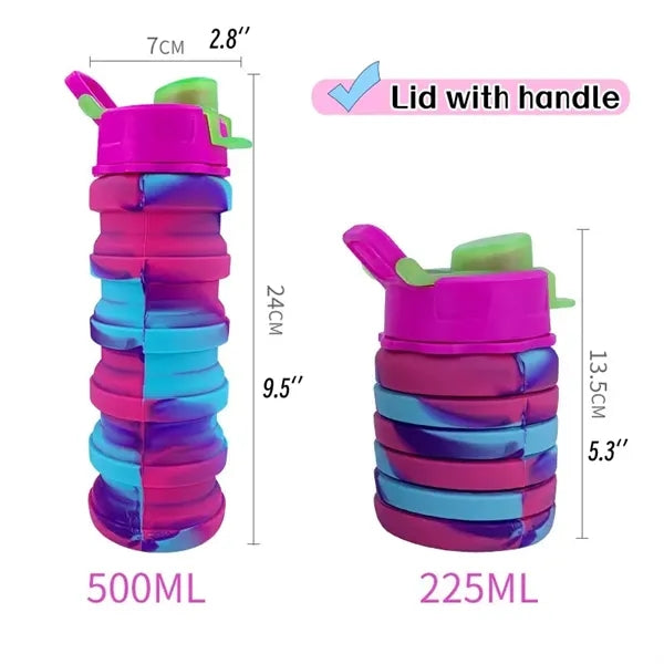 17Oz Collapsible Silicone Water Cup with Carabiner