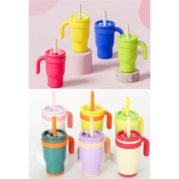 14oz Insulation Stainless Steel Tumbler with Flexible Straw
