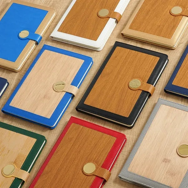 A5 Leather Hardcover Notebook W/Magnetic Buckle