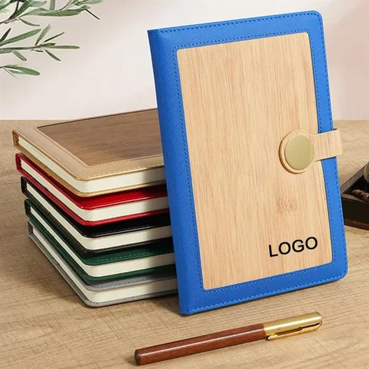 A5 Leather Hardcover Notebook W/Magnetic Buckle