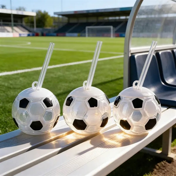 17oz LED Light-Up Sports Soccer Drink Cups with Straw