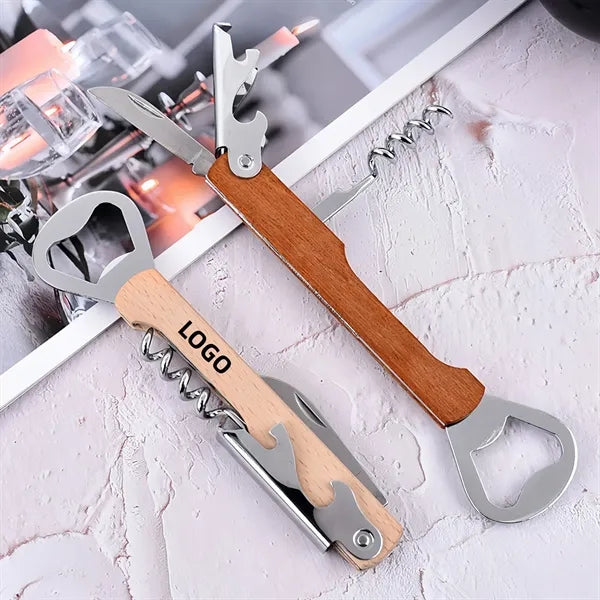 Wood Handle Stainless Steel Wine Opener