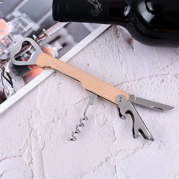 Wood Handle Stainless Steel Wine Opener
