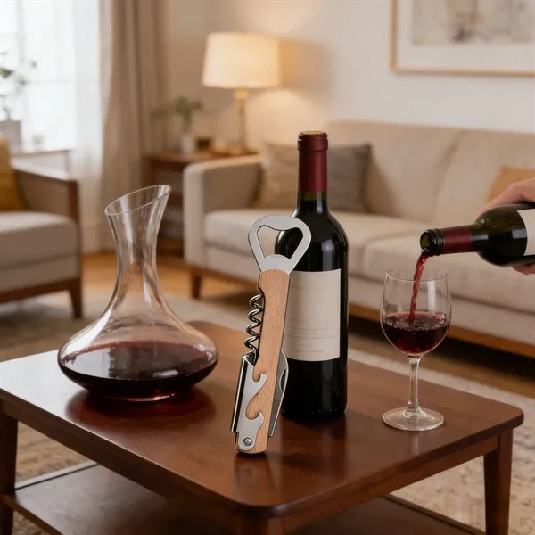 Wood Handle Stainless Steel Wine Opener