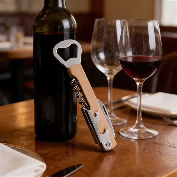 Wood Handle Stainless Steel Wine Opener