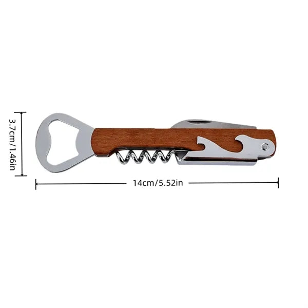 Wood Handle Stainless Steel Wine Opener
