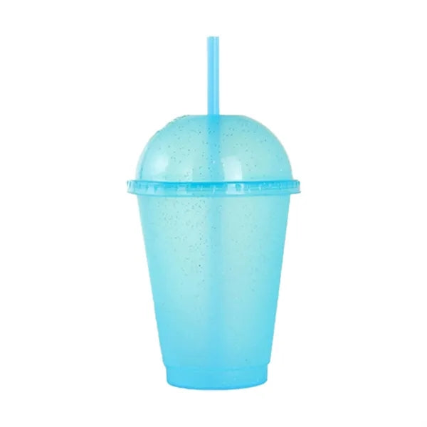 16Oz Sparkling Glitter Cups With Dome Lids